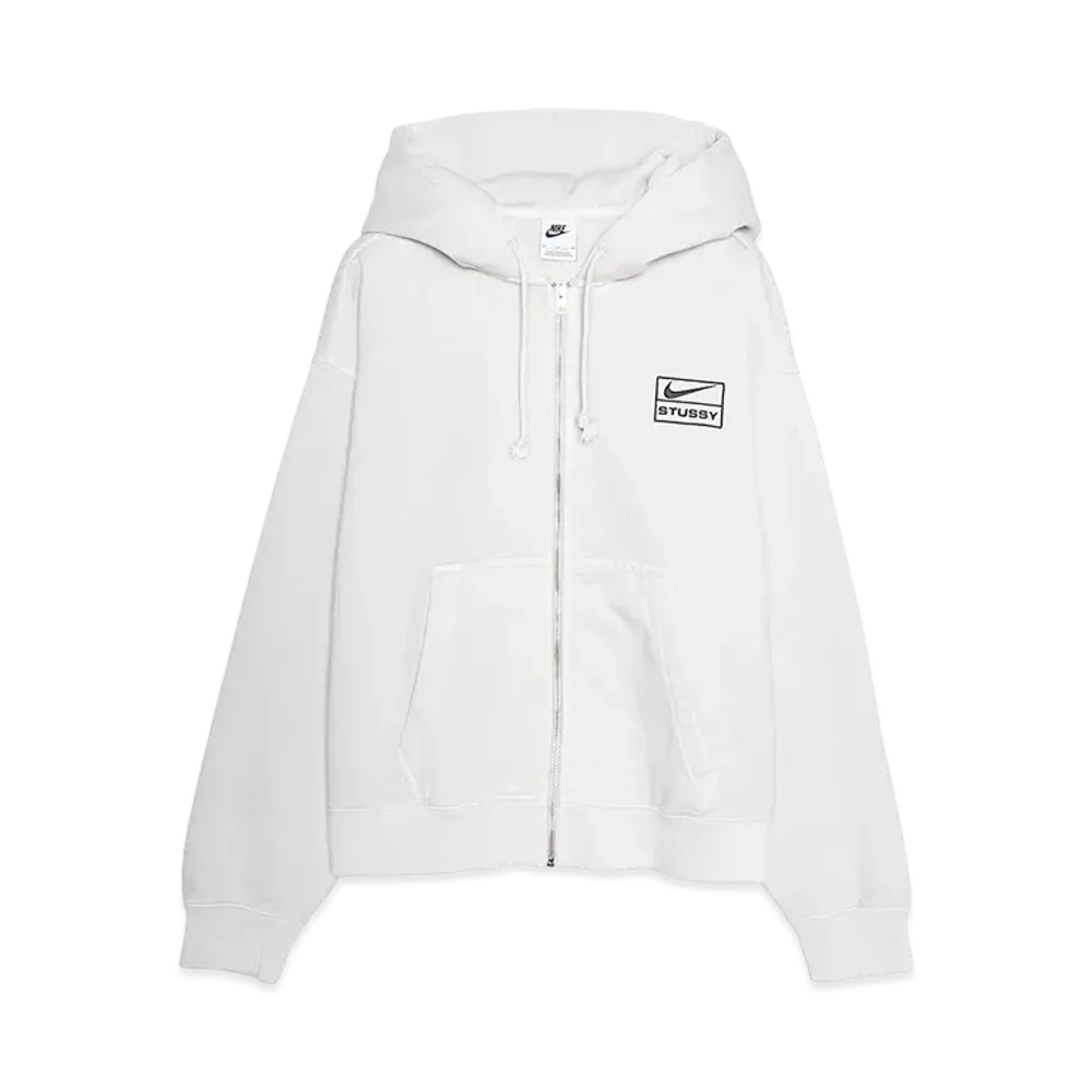 Stussy x Nike U NRG FZ Washed Fleece Hoodie (US Size) "Light Bone" FZ9990-072