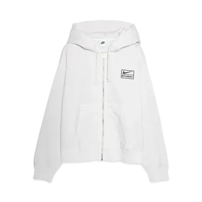 Stussy x Nike U NRG FZ Washed Fleece Hoodie (US Size) "Light Bone" FZ9990-072