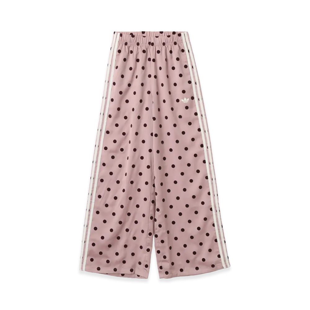 adidas Satin Polka Dot Wide Leg Pants "Dual Lilac"