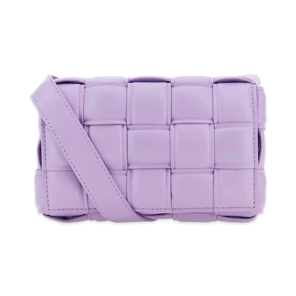 Bottega Veneta Women's Lilac Nappa Leather Small Padded Cassette Crossbody Bag "Purple"
