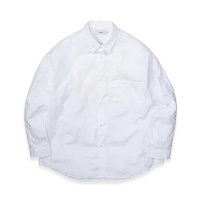 Graphpaper Broad L/S Oversized Regular Collar Shirt "White"