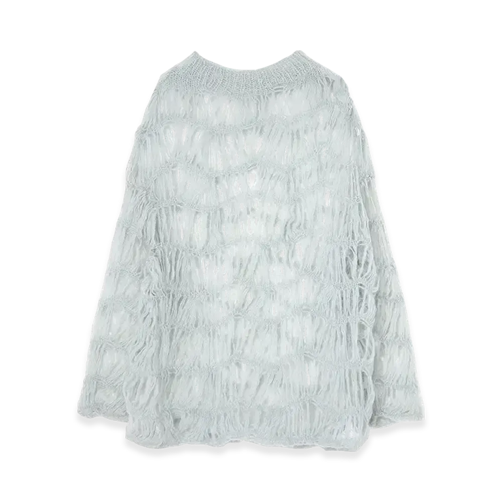 Yohji Yamamoto Maon Crewneck Sweater "Light Gray"
