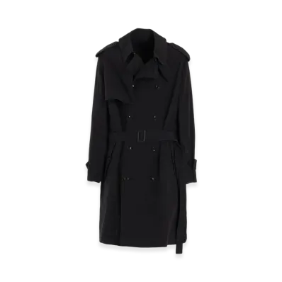 S'YTE Brushed Washer Finish Broad Trench Coat "Black"