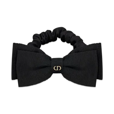 Dior Sweet Hair Tie Stretch Grosgrain "Black"