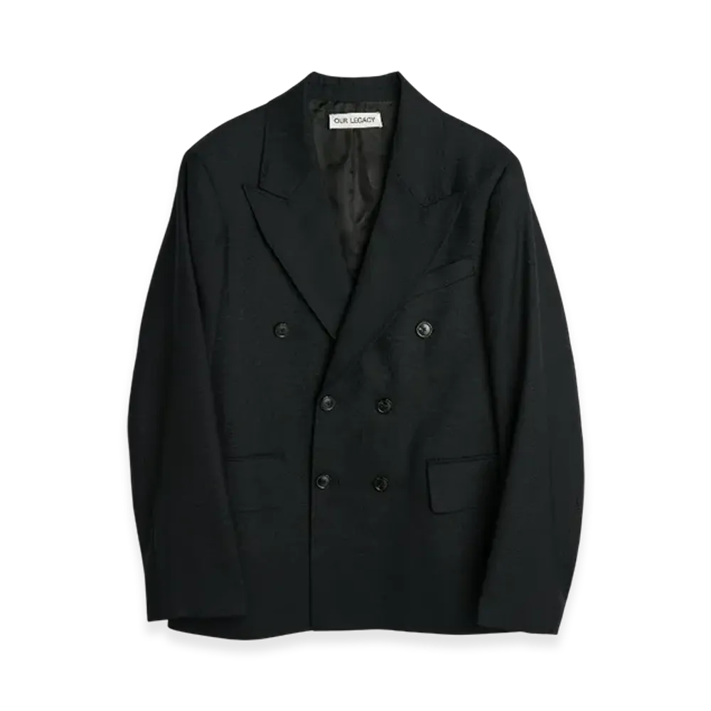 OUR LEGACY Unconstructed DB Blazer "Black"
