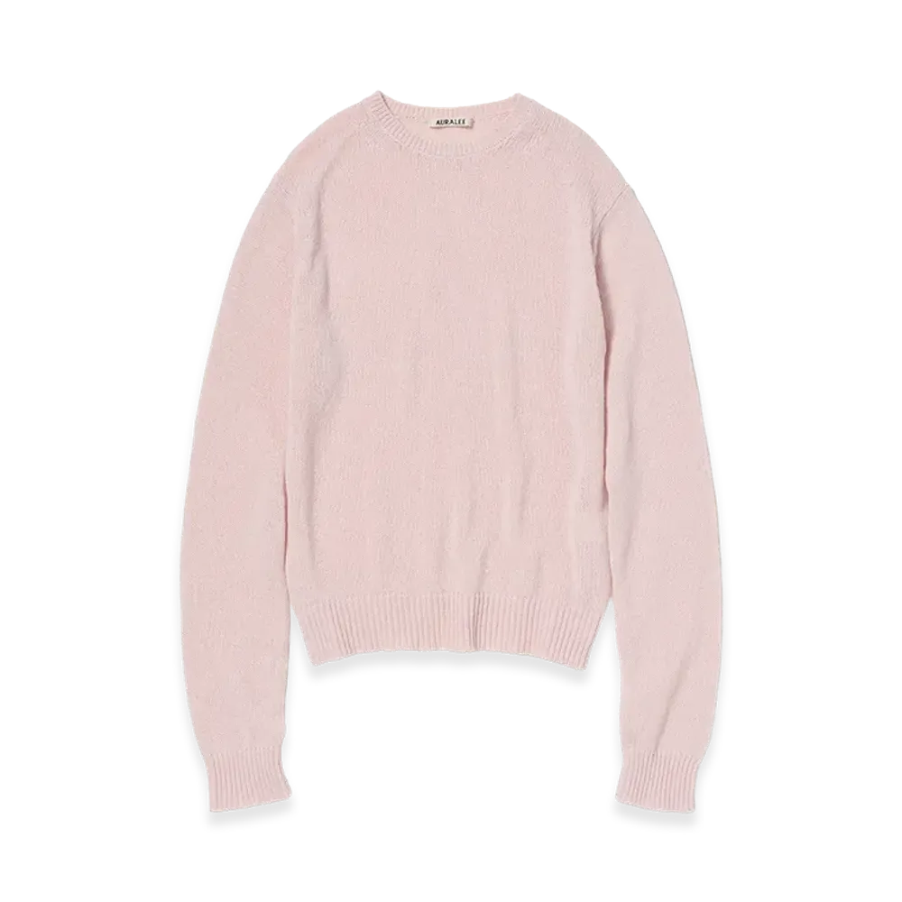 AURALEE Summer Cashmere Knit P/O "Light Pink"