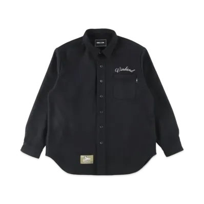WIND AND SEA x Johnson Woolen Mills Wool Shirt "Black"