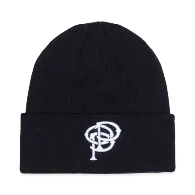 POP TRADING COMPANY initials beanie "BLACK"