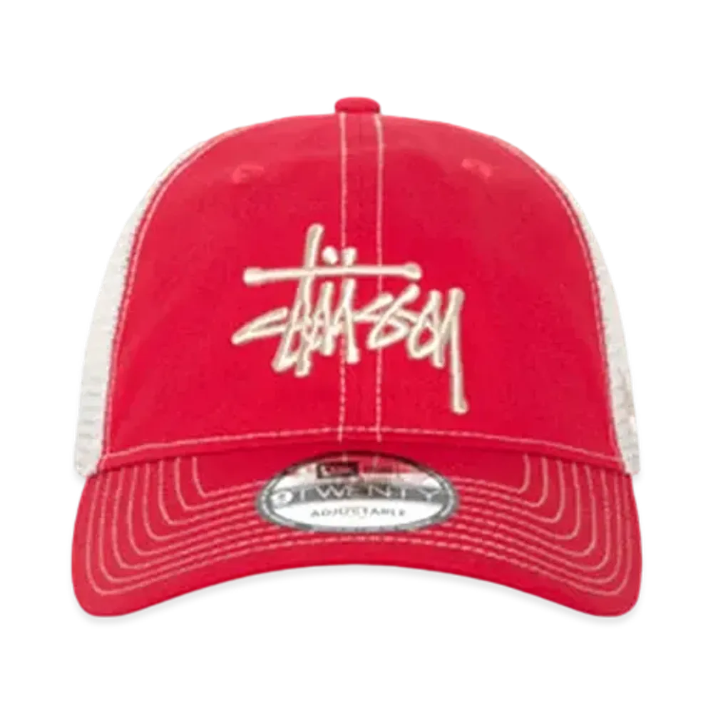 Stussy New Era 9Twenty Basic Trucker "Scarlet"