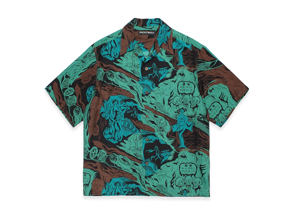 WACKO MARIA Hawaiian Shirt "Green"