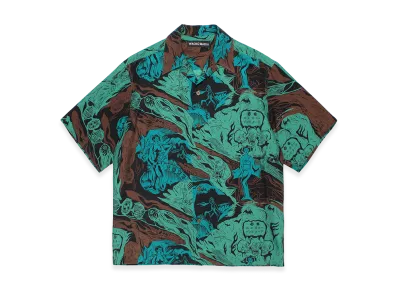 WACKO MARIA Hawaiian Shirt "Green"