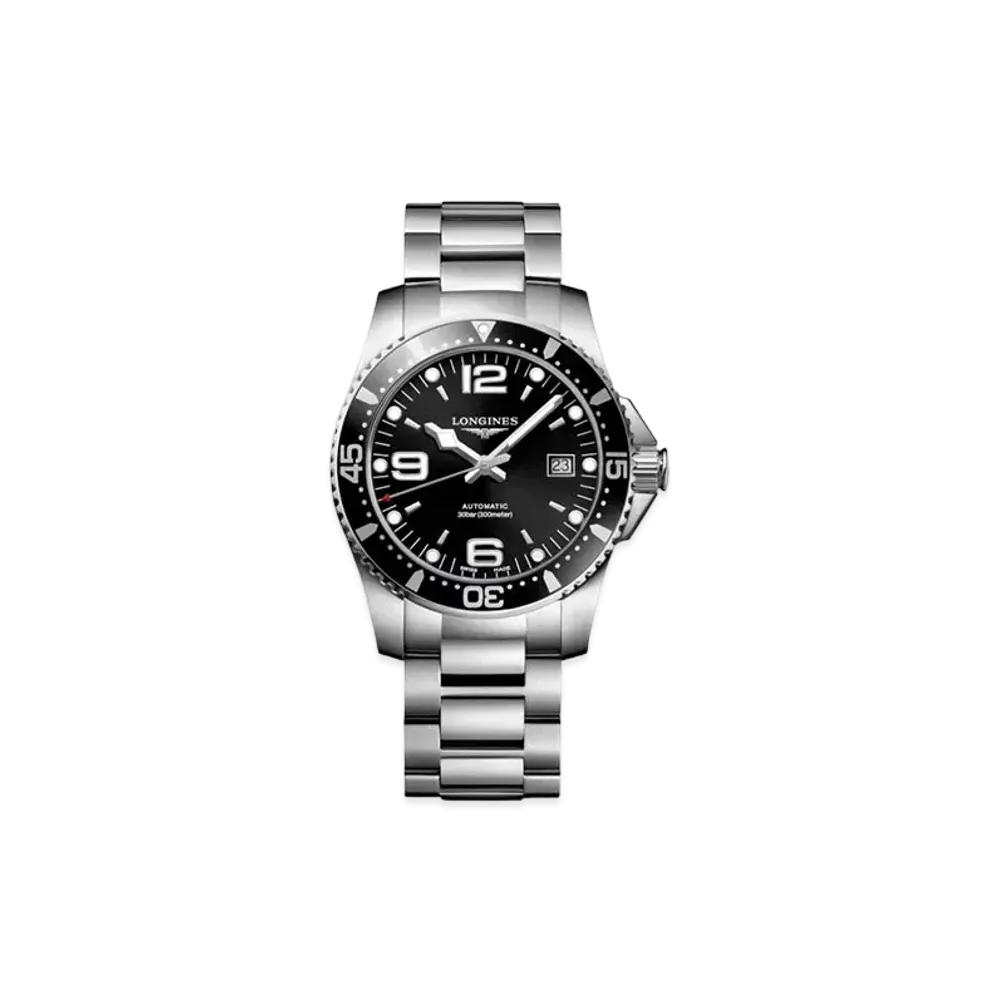 Longines Hydro Conquest 41.00mm "Black Sun Ray/Stainless Steel" L3.742.4.56.6