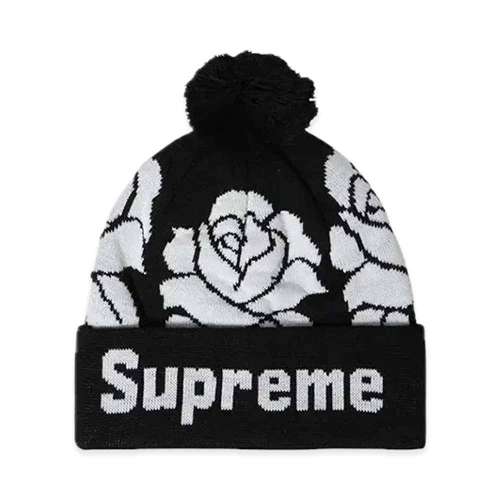 Supreme Rose Beanie "Black"