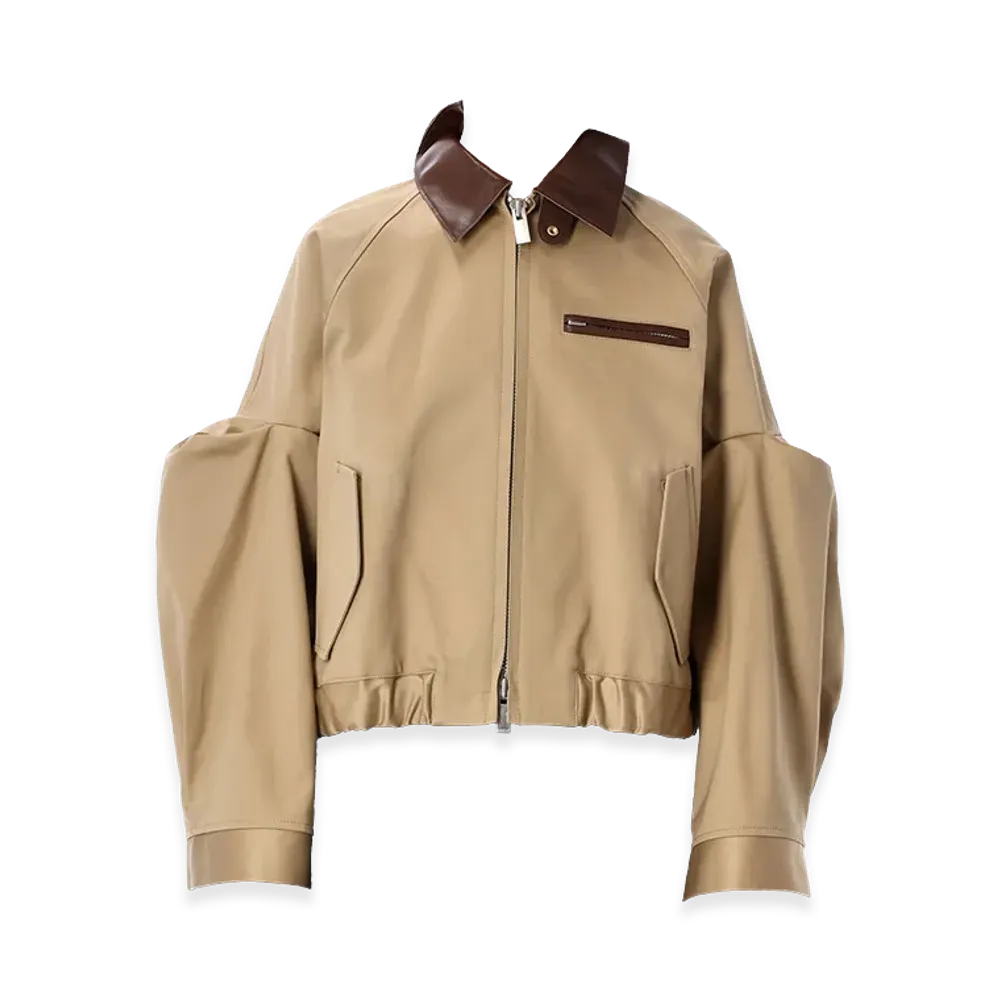 sacai Women's Cotton Chino Blouson "Beige"