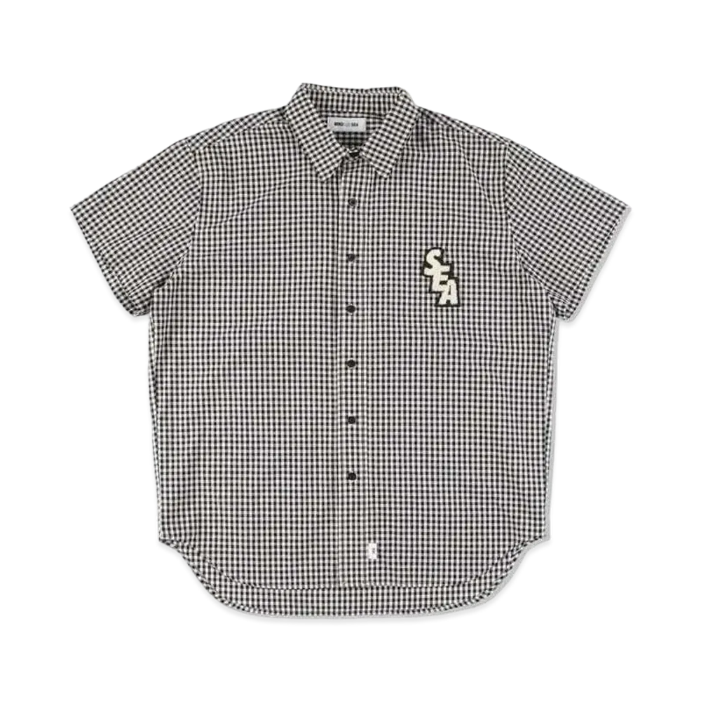 WIND AND SEA S_E_A GINGHAM PLAID S/S SHIRT "Black"