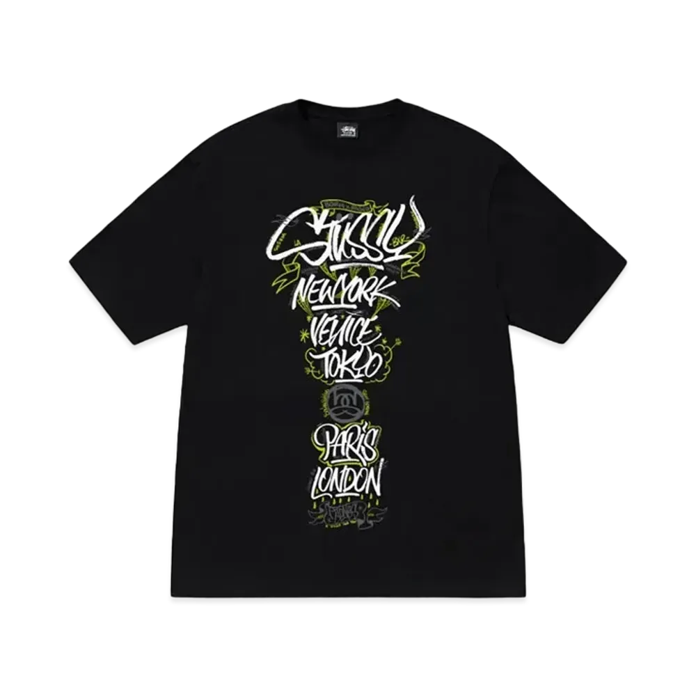 Stussy Bxr 8 Handstyles Tee "Black"