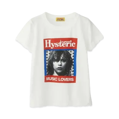 HYSTERIC GLAMOUR HG Music Magazine Tee "White"