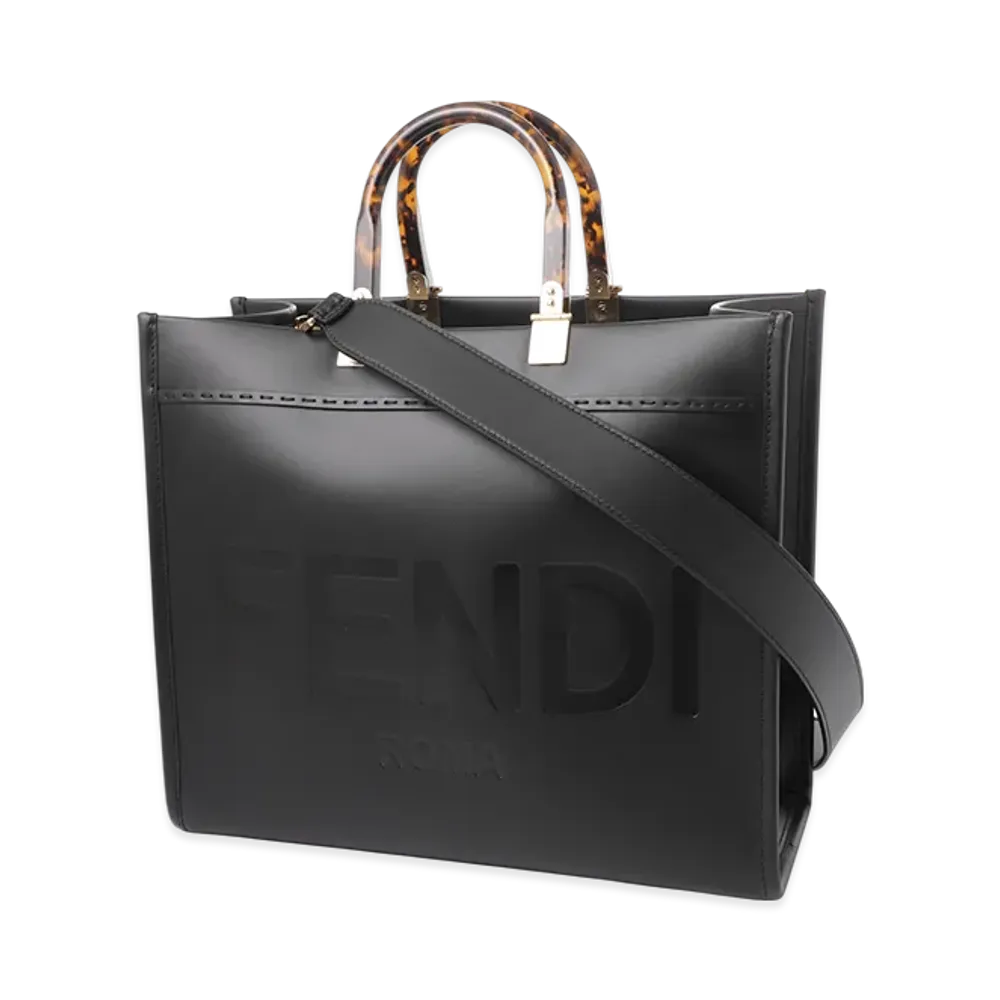FENDI 2Way Tote Bag/Sunshine Medium "Black"