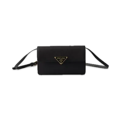 PRADA Saffiano Leather Mini Bag "Black"