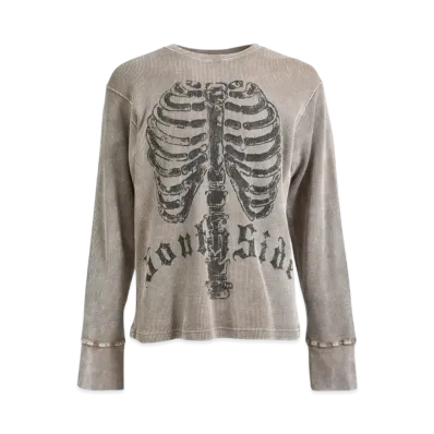 BREATH Natural Born Waffle LS Tee "Dust"