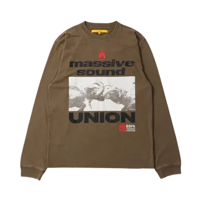 UNION Massive Sound LS Tee "Milk Chocolate Pigment"