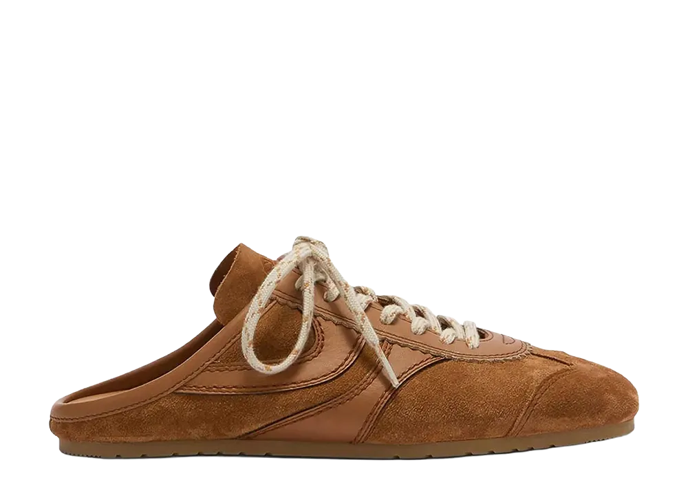 DRIES VAN NOTEN Women's Suede Sneaker Mules "Tan"