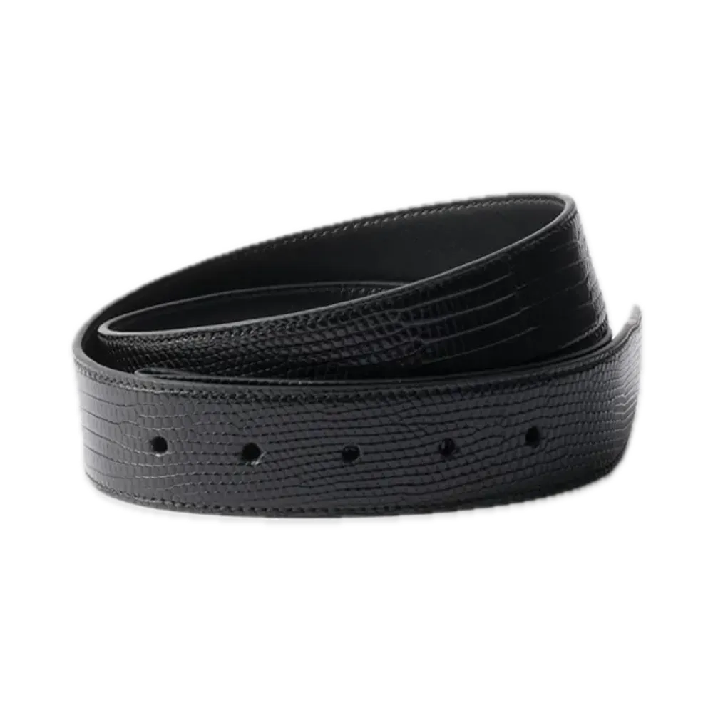PRADA Lizard Skin Belt Strap "Black"