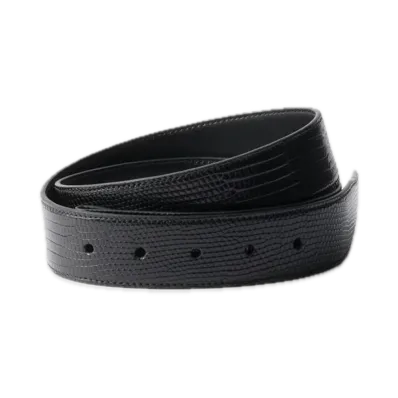 PRADA Lizard Skin Belt Strap "Black"