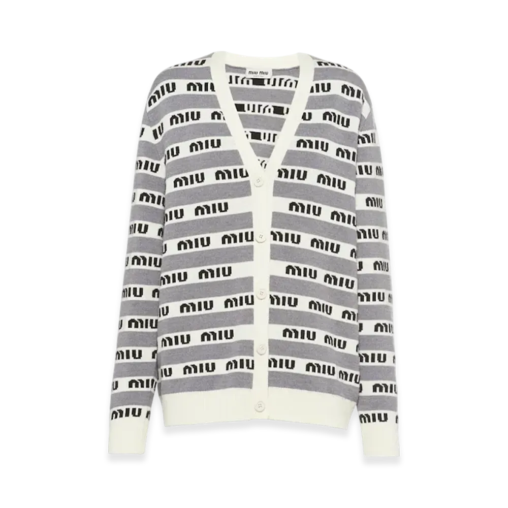 MIU MIU Women's Cashmere Cardigan "Grey"