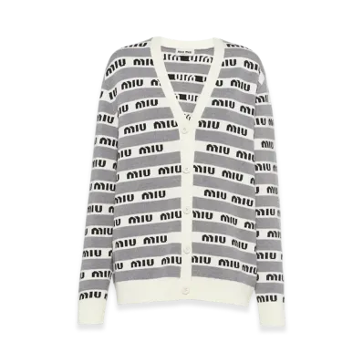 MIU MIU Women's Cashmere Cardigan "Grey"