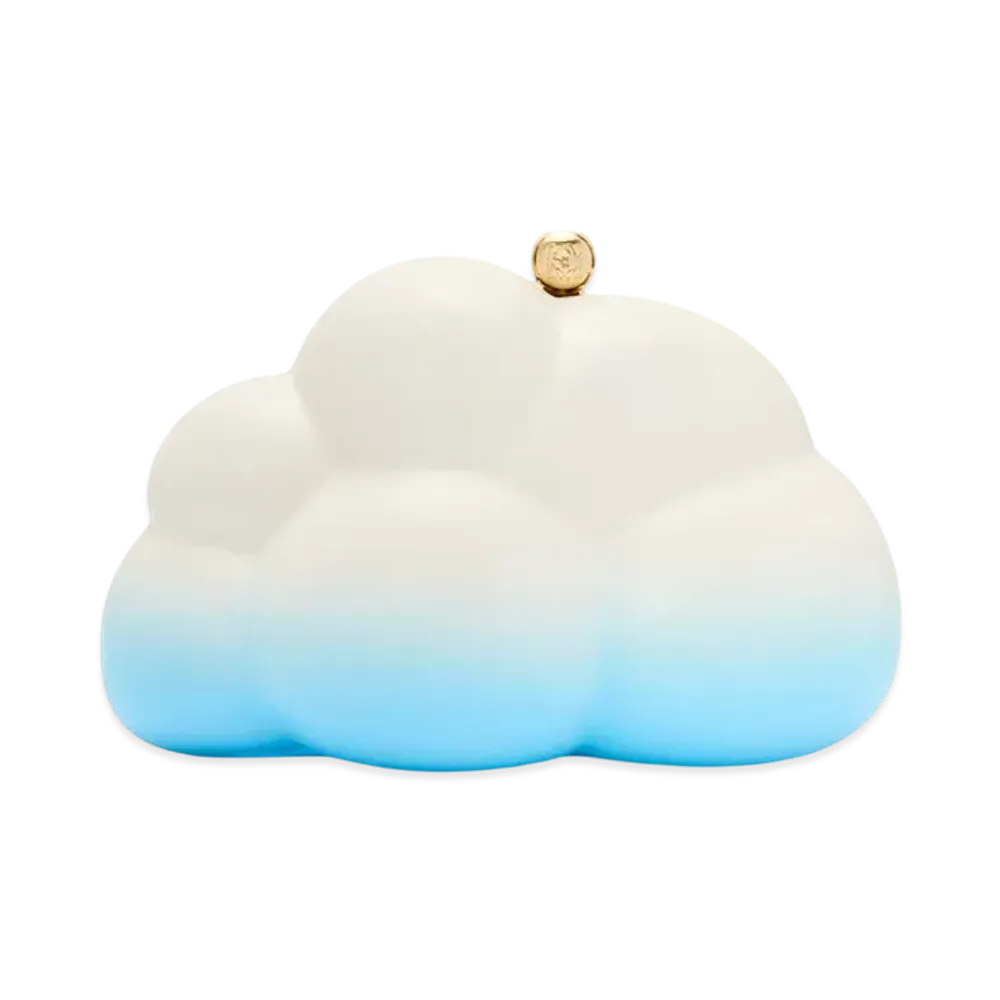 LOEWE Cloud Clutch in Nappa Lambskin "Soft White/Sky Blue"