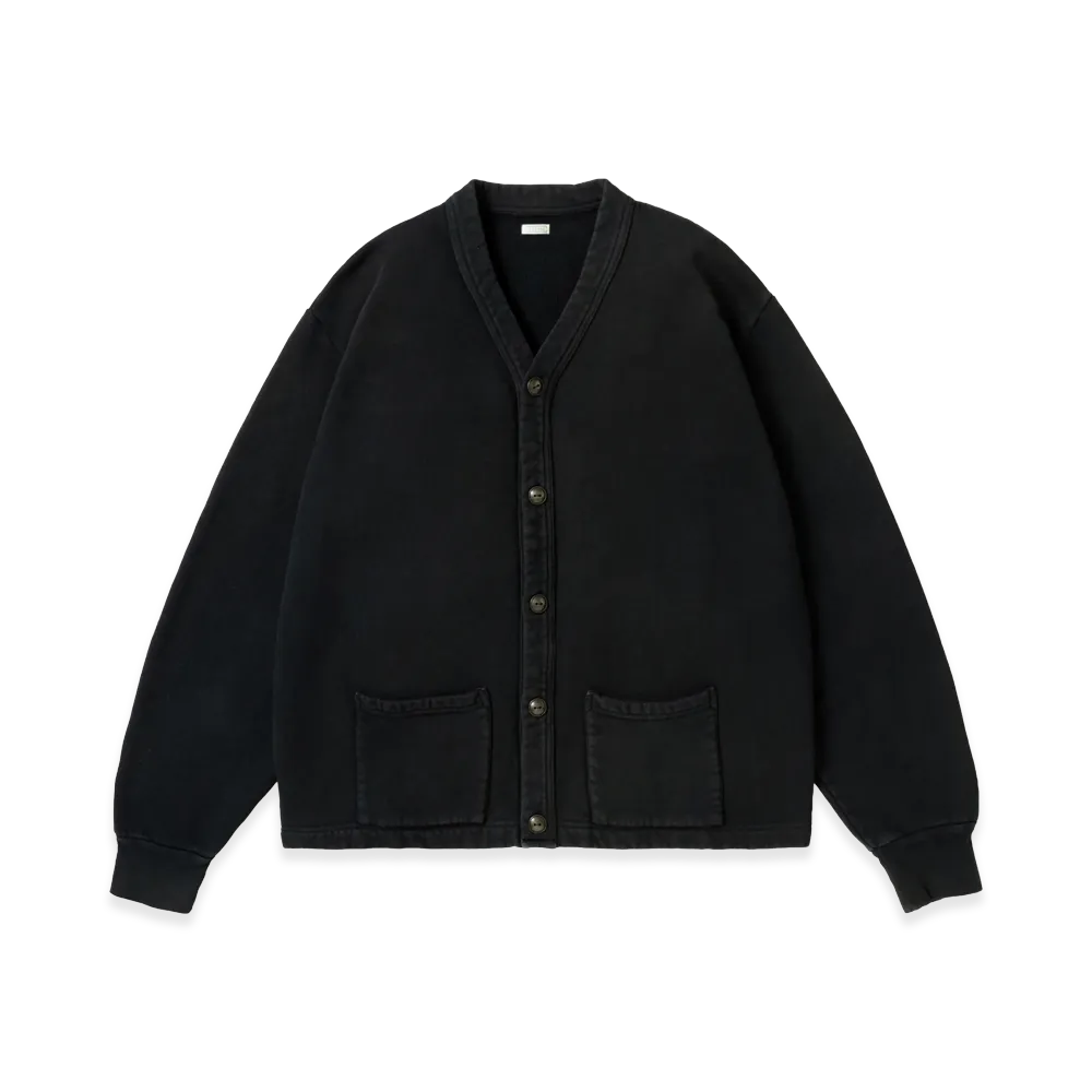 A.PRESSE Vintage Sweat Cardigan "Black"