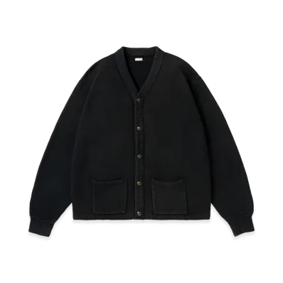A.PRESSE Vintage Sweat Cardigan "Black"