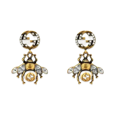 GUCCI Bee Earrings With Interlocking G