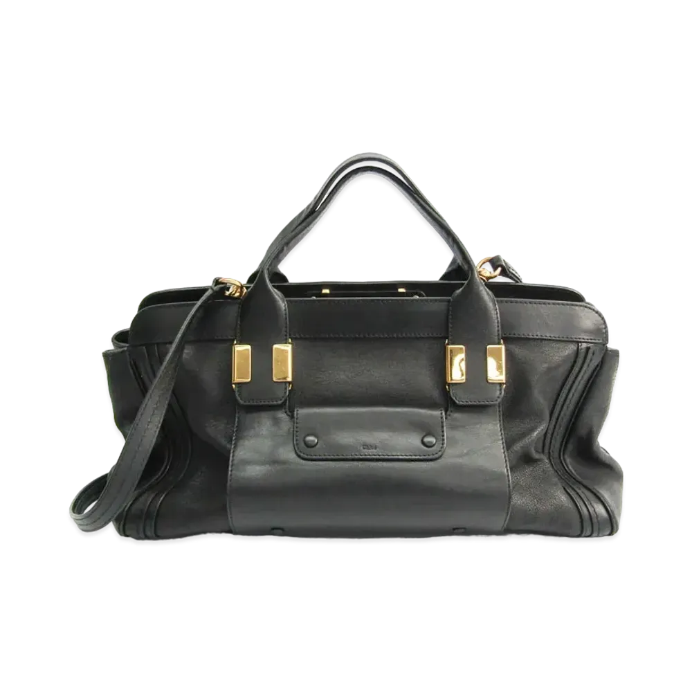 Chloe Alice Leather 2WAY Bag "Black"