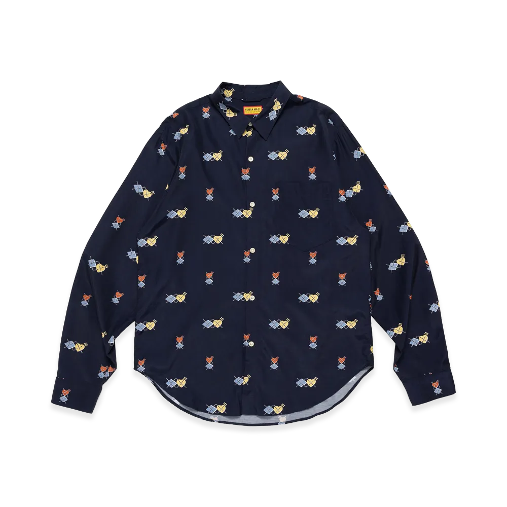 HUMAN MADE Printed Shirt "Navy"
