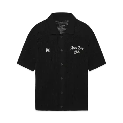 AMIRI Surf Club Crotchet Polo "Black"