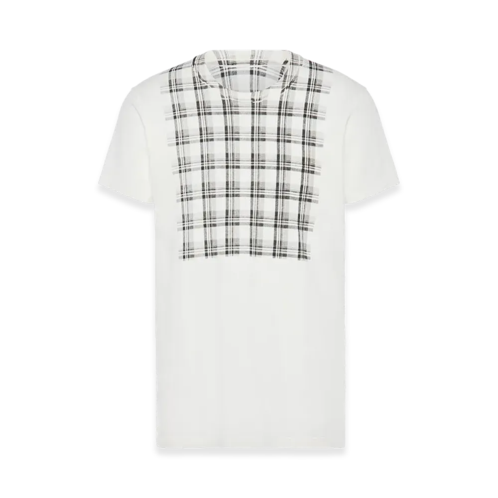 Maison Margiela Check Panel Cotton T-Shirt "White"