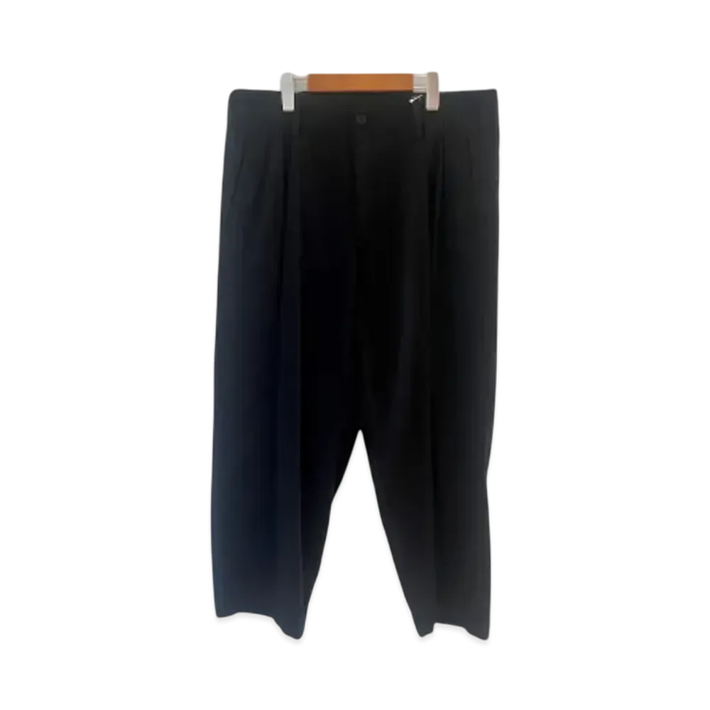 Y's for men Wool Gabardine 12-Tucks Pants "Black" MS-P22-100-2S24