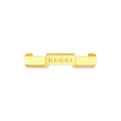 GUCCI Link To Love Striped Ring "Gold"