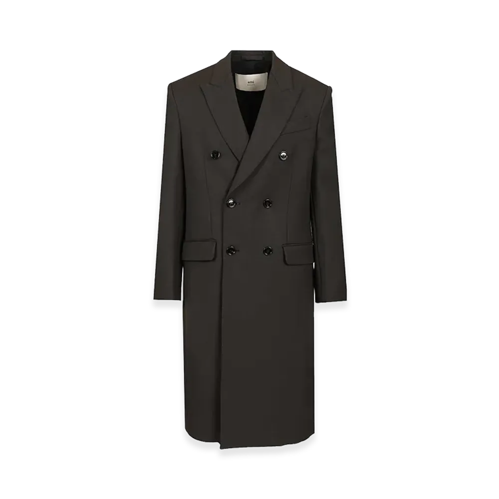 AMI PARIS Double-Breasted Wool Coat "Gray"