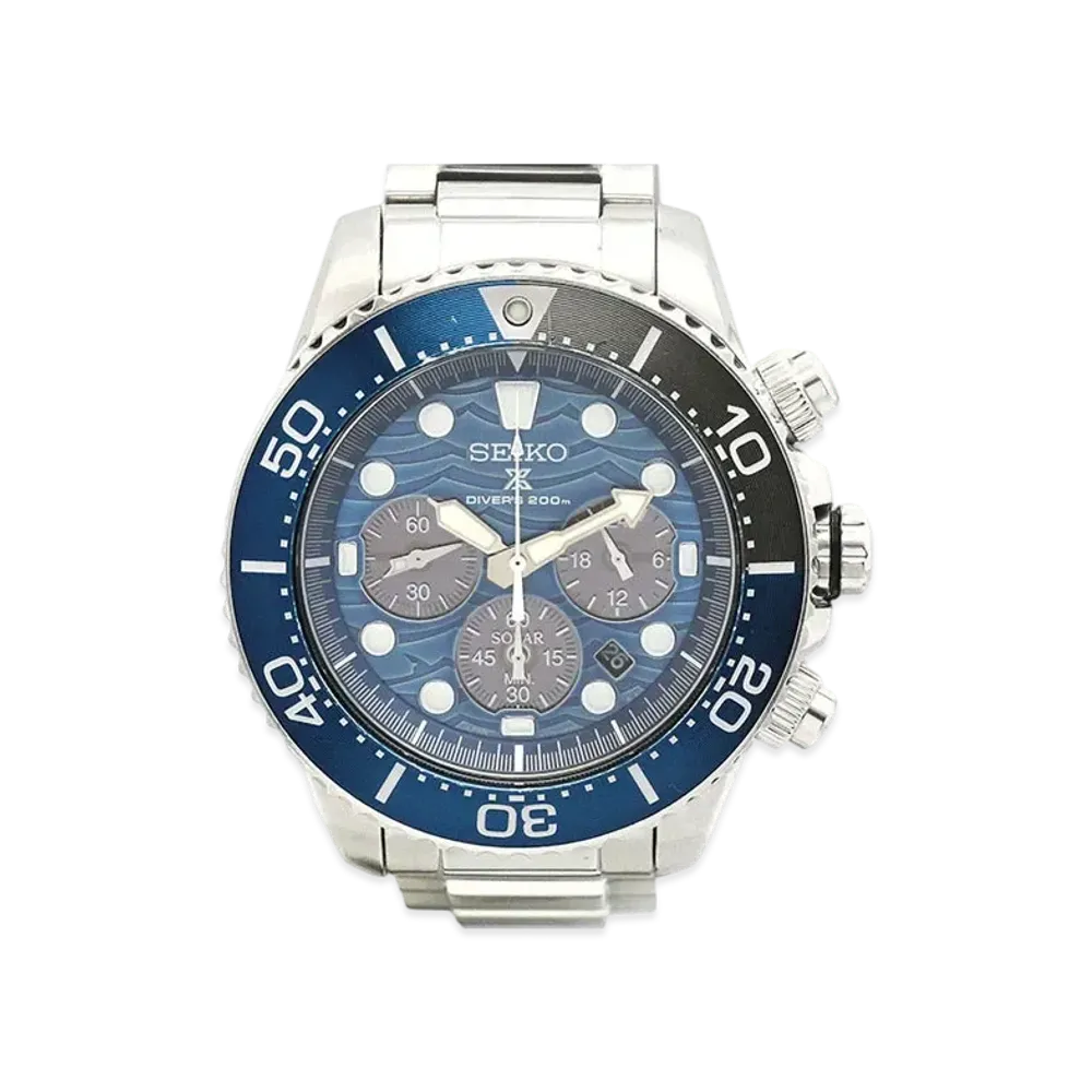 SEIKO Prospex Diver Scuba Solar Chronograph Save the Ocean Special Model "Blue" SBDL059