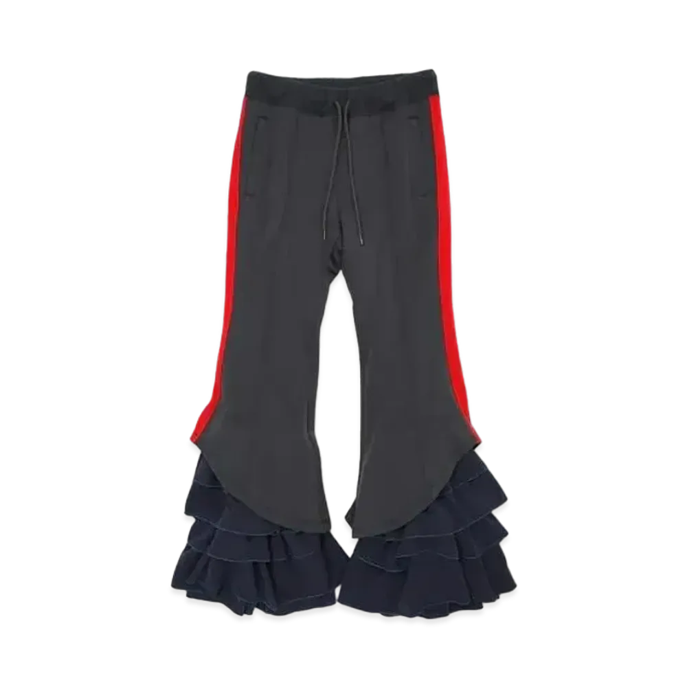 FACETASM Ruffled Jersey Pants "Charcoal"