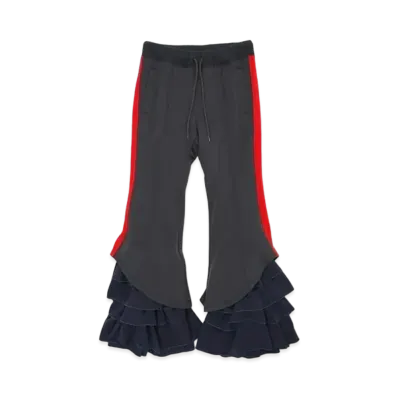 FACETASM Ruffled Jersey Pants "Charcoal"