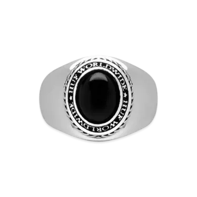 HUF Winter 24 Oval Stone Ring "Silver"