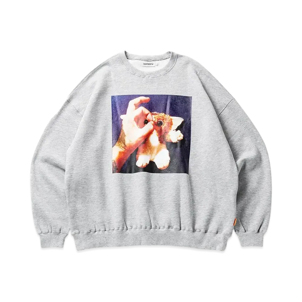 TIGHTBOOTH Hand Sign Crew Sweat "Gray"
