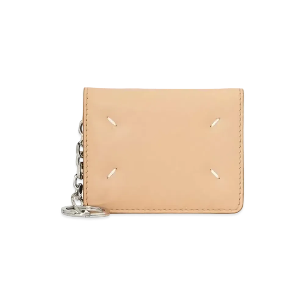 Maison Margiela Keyring Calf Leather Wallet "Beige"