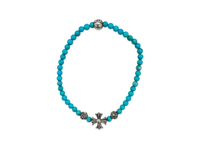 Chrome Hearts 4mm BEAD 24 Bracelet "Turquoise"