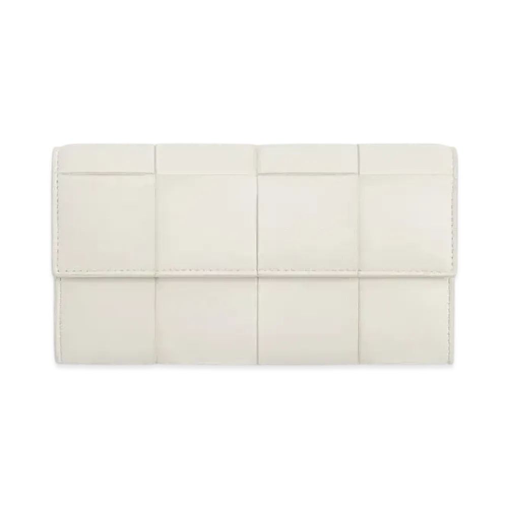 Bottega Veneta Cassette Large Flap Wallet "White"