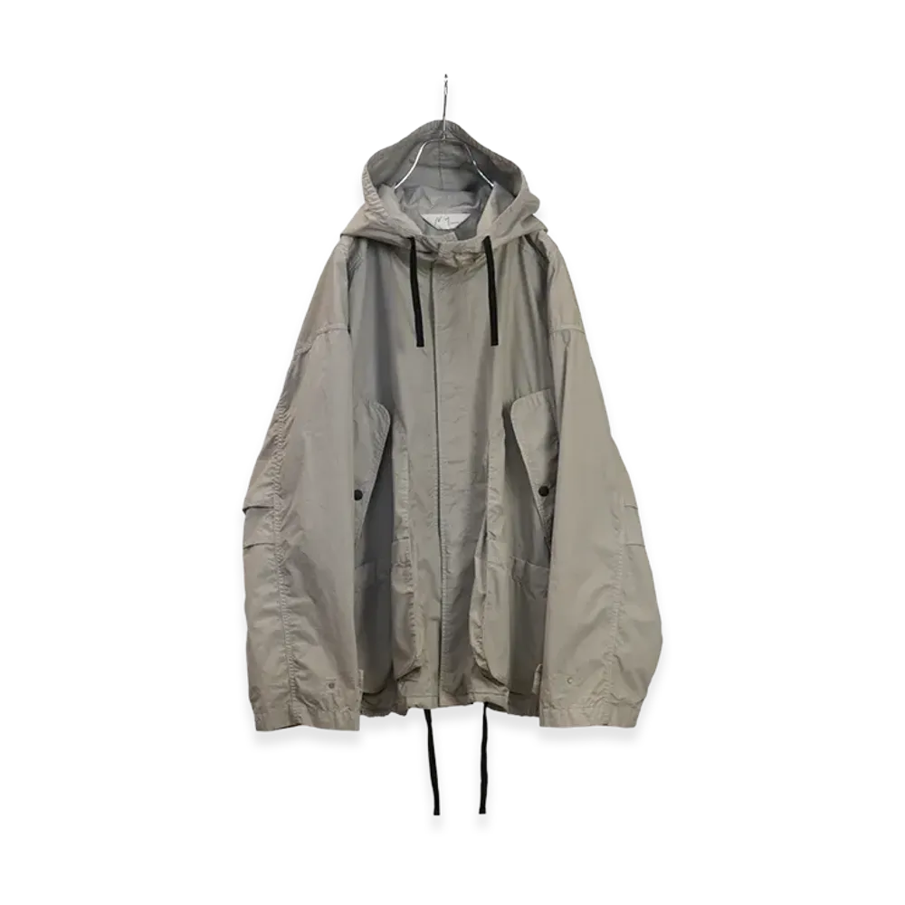 ANCELLM Hooded Field Shirt Jacket "Gray"